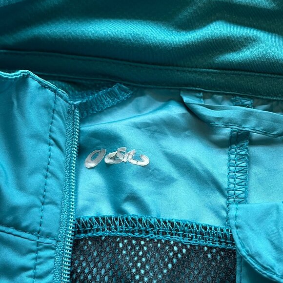 ASICS Women's Running / Windbreaker Full Zip Jacket Teal Blue : Size: Large - Picture 6 of 9
